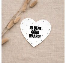 Hart kaartje | Jij bent goud waard