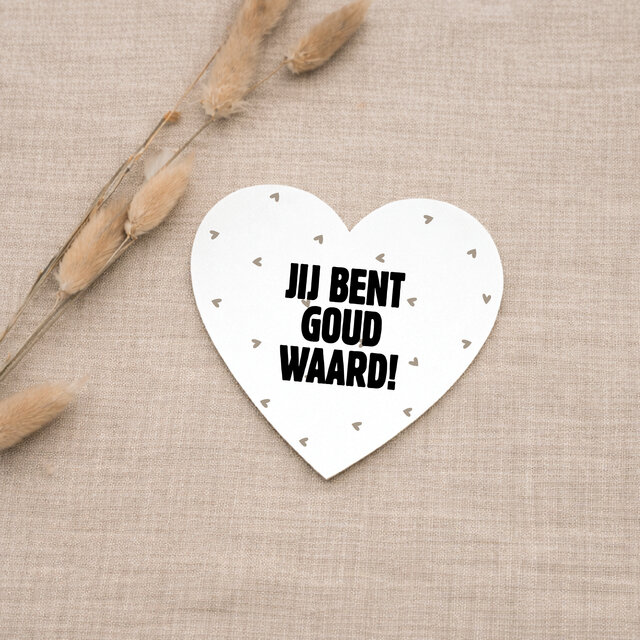 Hart kaartje | Jij bent goud waard