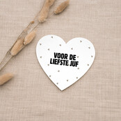 Hart kaartje | Liefste juf