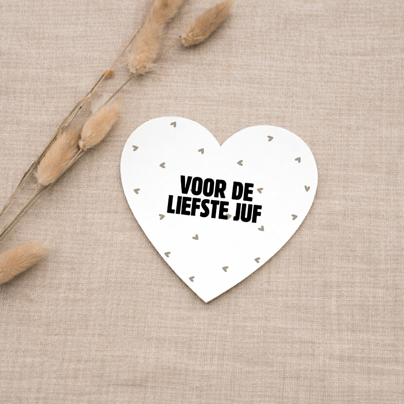 Hart kaartje | Liefste juf
