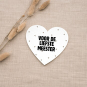 Hart kaartje | Liefste meester