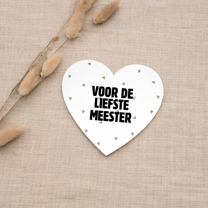 Hart kaartje | Liefste meester