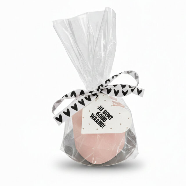 Hart kaars | Blush | Jij bent goud waard