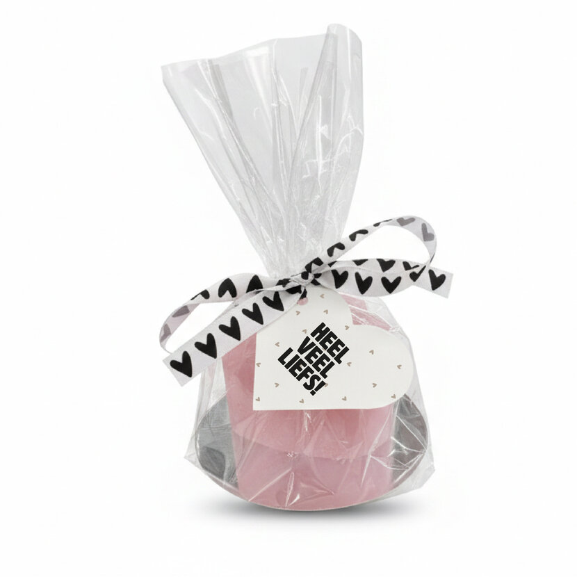 Hart kaars | Pink | Heel veel liefs