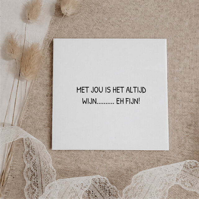 Oud Hollands tegeltje | 11 CM | Altijd wijn