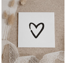 Oud Hollands tegeltje | 11 CM | Brushed heart