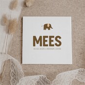 Gepersonaliseerd tegeltje | 11 CM | Naam | Olifantje