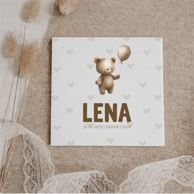 Gepersonaliseerd tegeltje | 11 CM | Naam |Ballon