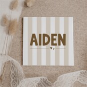 Gepersonaliseerd tegeltje | 11 CM | Naam | Striped