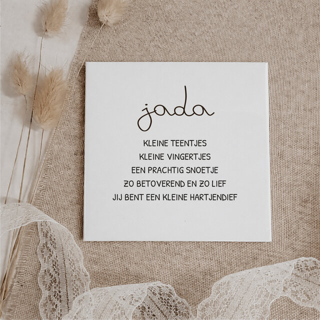 Gepersonaliseerd tegeltje | 11 CM | Naam | Hartendief