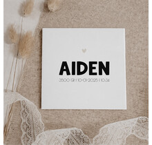 Gepersonaliseerd tegeltje | 11 CM | Naam | Zwart