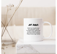 Gepersonaliseerde mok | Juf Gedicht | Met naam naar keuze