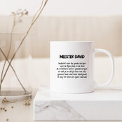 Gepersonaliseerde mok | Meester Gedicht | Met naam naar keuze