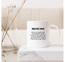 Gepersonaliseerde mok | Meester Gedicht | Met naam naar keuze