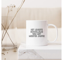 Gepersonaliseerde mok | Meester Schooljaar | Met naam naar keuze