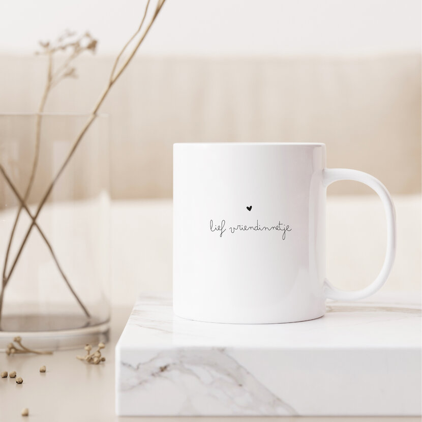 Mok | Lief vriendinnetje | Hartje