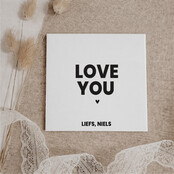 Gepersonaliseerd tegeltje | 11 CM | Valentijn | Love you