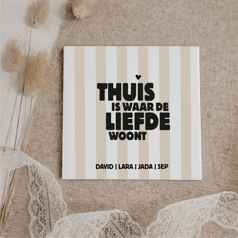 Gepersonaliseerd tegeltje | 11 CM | Thuis | Namen