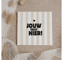 Gepersonaliseerd tegeltje | 11 CM | Met eigen tekst | Streepjes