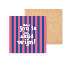 Kleurrijke tegel | 11 CM | Altijd wijn