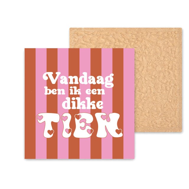 Kleurrijke tegel | 11 CM | Vandaag ben ik een dikke tien