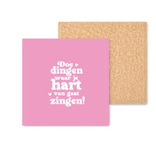 Kleurrijke tegel | 11 CM | Hart zingen