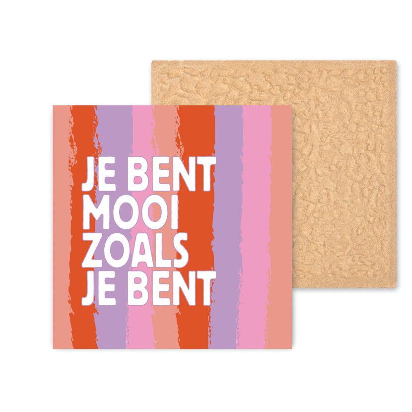 Kleurrijke tegel | 11 CM | Mooi zoals je bent
