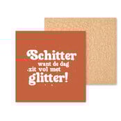 Kleurrijke tegel | 11 CM | Schitter| Koper