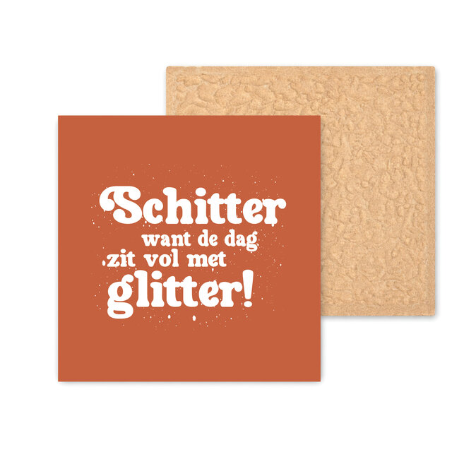 Kleurrijke tegel | 11 CM | Schitter| Koper