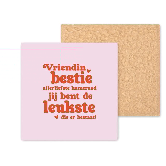 Kleurrijke tegel | 11 CM | Vriendin bestie