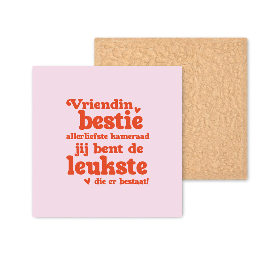 Kleurrijke tegel | 11 CM | Vriendin bestie
