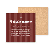 Kleurrijke tegel | 11 CM | Bedankt meester