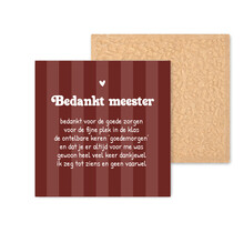 Kleurrijke tegel | 11 CM | Bedankt meester
