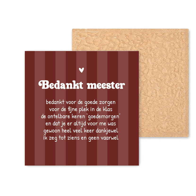 Kleurrijke tegel | 11 CM | Bedankt meester
