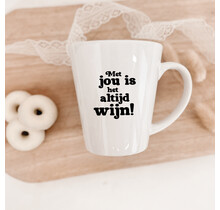 Mok | Met jou is het altijd wijn | Zwart