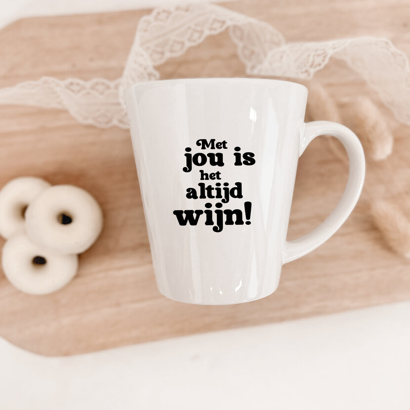 Mok | Met jou is het altijd wijn | Zwart