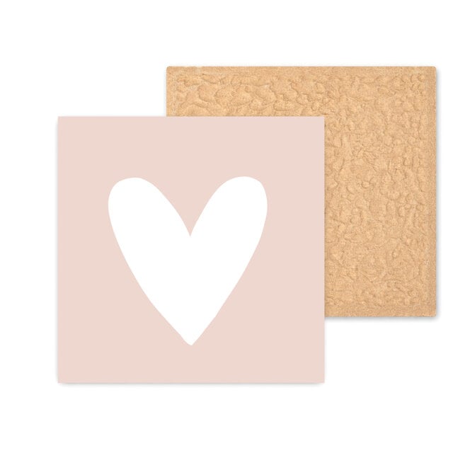 Kleurrijke tegel | 11 CM | Hart Peach