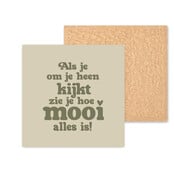 Kleurrijke tegel | 11 CM | Als je om je heen kijkt