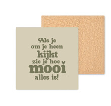 Kleurrijke tegel | 11 CM | Als je om je heen kijkt