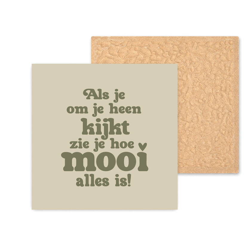 Kleurrijke tegel | 11 CM | Als je om je heen kijkt