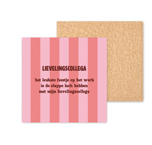 Kleurrijke tegel | 11 CM | Lievelingscollega