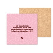 Kleurrijke tegel | 11 CM | Lief vriendinnetje strik