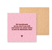 Kleurrijke tegel | 11 CM | Lief vriendinnetje strik