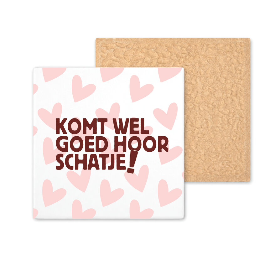 Kleurrijke tegel | 11 CM | Komt wel goed schatje