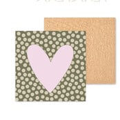 Kleurrijke tegel | 11 CM | Hart lila