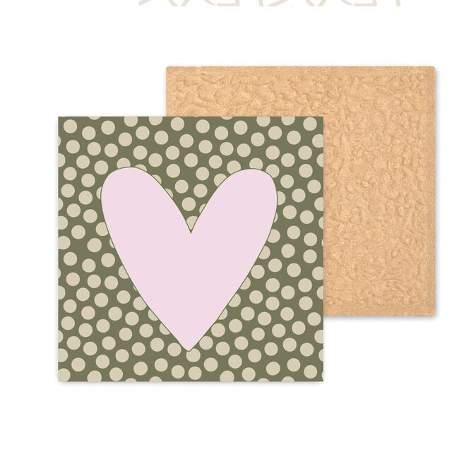 Kleurrijke tegel | 11 CM | Hart lila