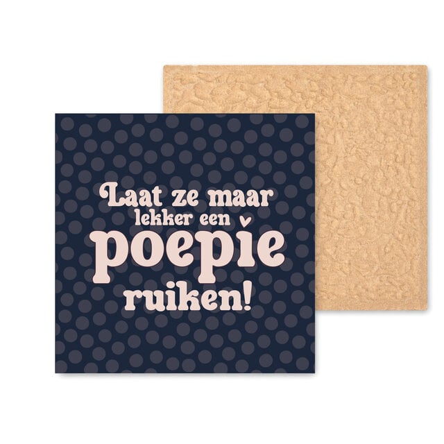 Kleurrijke tegel | 11 CM | Poepie ruiken