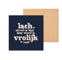 Kleurrijke tegel | 11 CM | Lach zoveel je kan