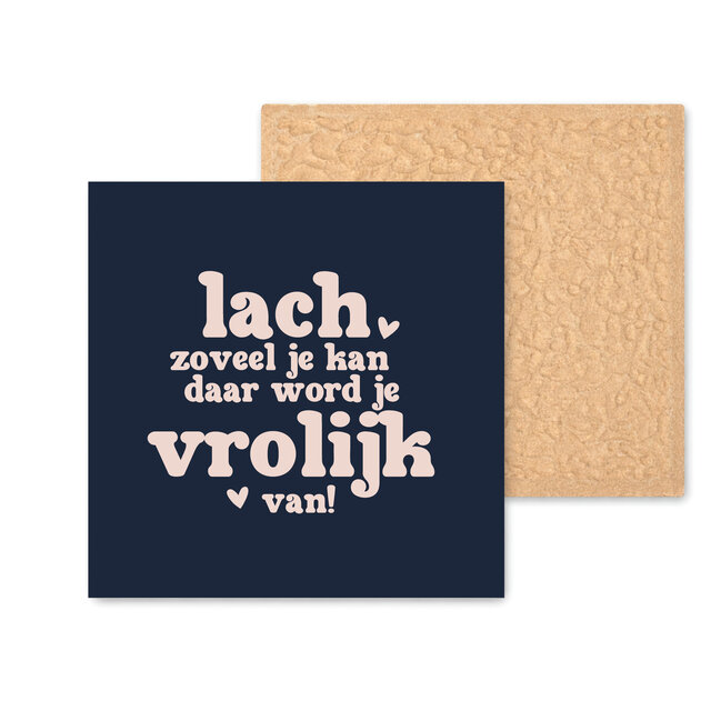 Kleurrijke tegel | 11 CM | Lach zoveel je kan