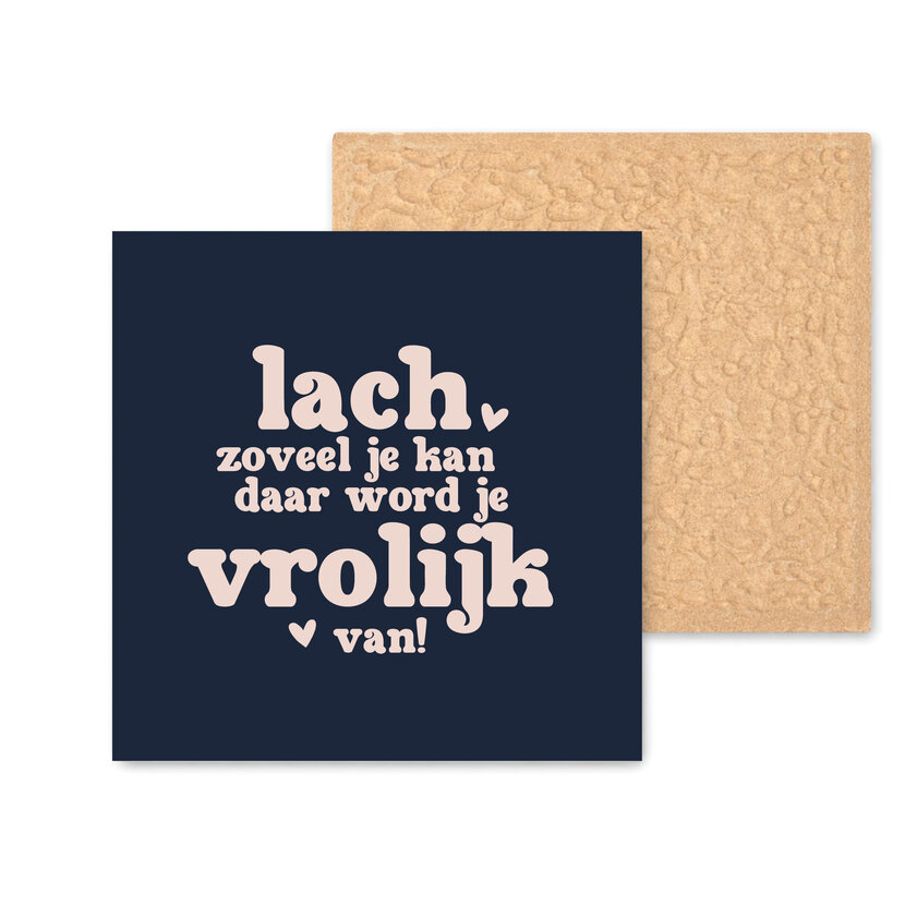 Kleurrijke tegel | 11 CM | Lach zoveel je kan